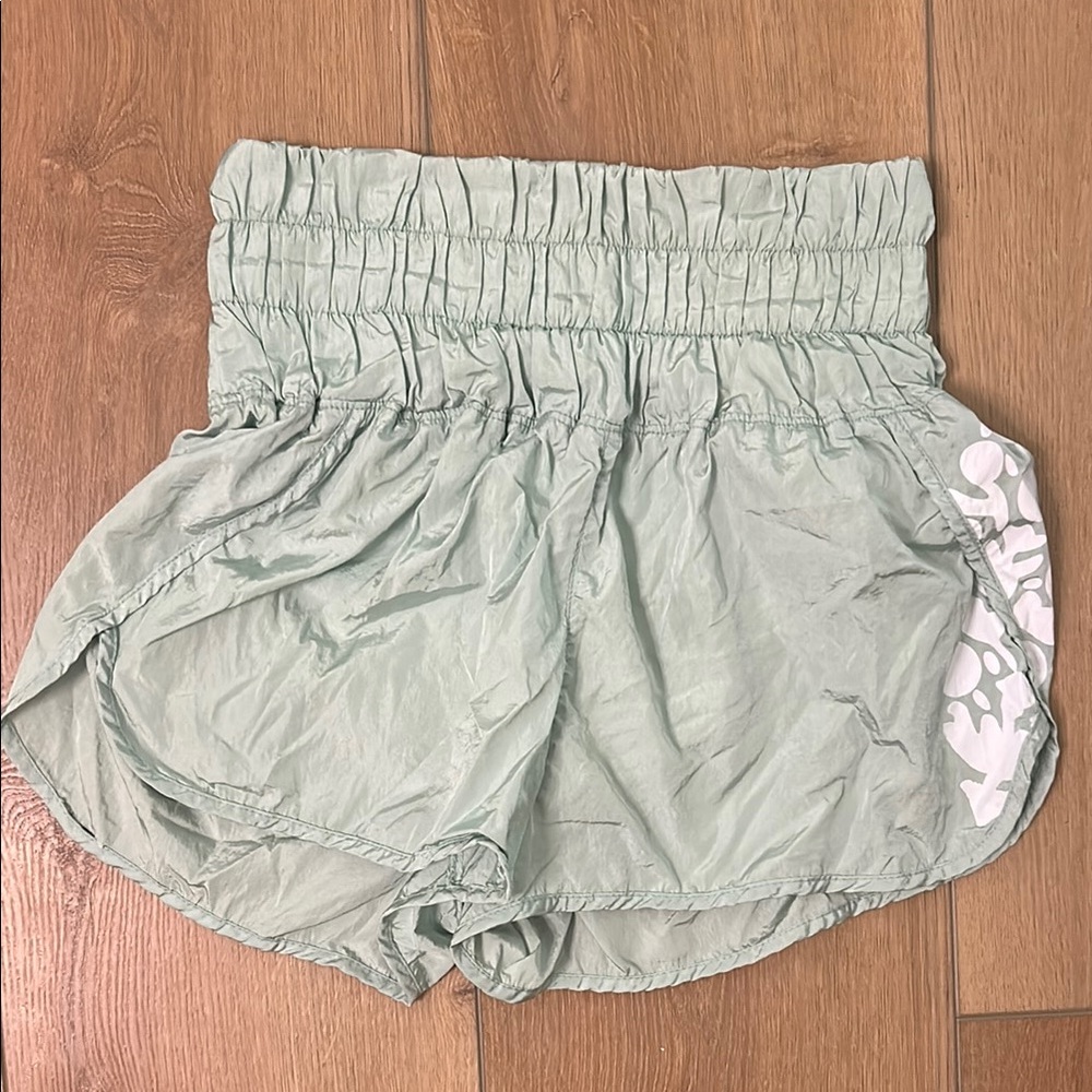 Green free people shorts